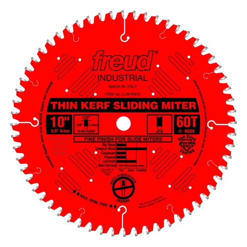 LU91R010 - 10" Thin Kerf Sliding Compound Miter Saw Blade
