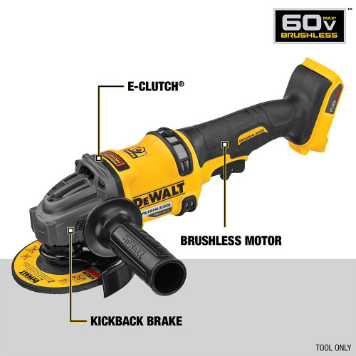 DEWALT DCG418B - 60V MAX Flexvolt 4-1/2" - 6" Small Angle Grinder - Tool Only