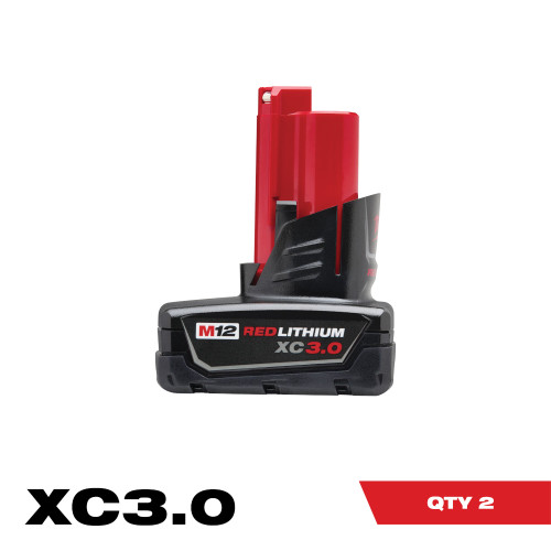 Milwaukee 48-11-2412 - M12 REDLITHIUM XC 3.0Ah Battery (2 Piece)
