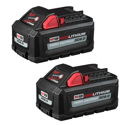 Milwaukee 48-11-1862 - M18 REDLITHIUM HIGH OUTPUT XC 6.0Ah Battery Pack (2 Piece)