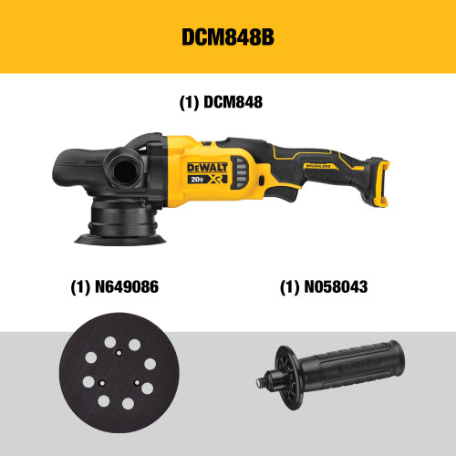 DEWALT DCM848B - 20V MAX XR 5" Variable Speed Random Orbit Polisher - Tool Only