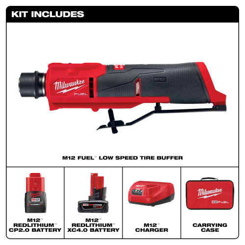 Milwaukee 2409-22 - M12 FUEL Low Speed Tire Buffer Kit