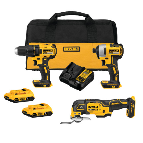 DEWALT DCK379D2 - 20V MAX 3 Tool (Dcd777, Dcf787 & Dcs356) W/2 Batteries (2.0Ah) And Bag