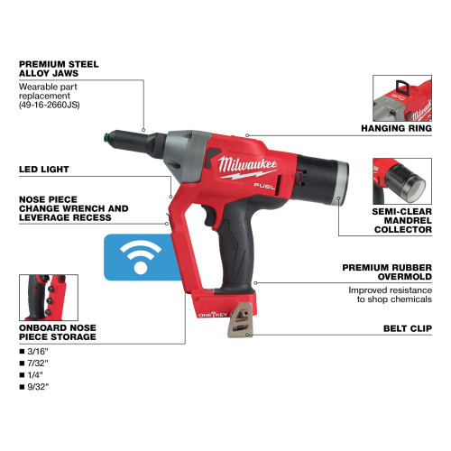 Milwaukee 2660-20 - M18 FUEL 1/4" Blind Rivet Tool w/ ONE-KEY