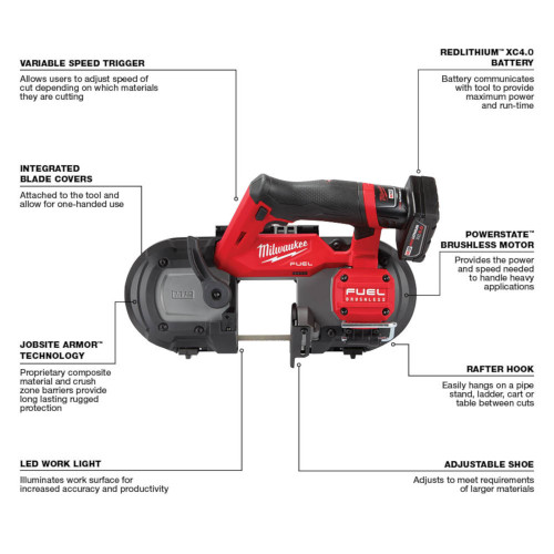 Milwaukee 2529-21XC - M12 FUEL Compact Band Saw Kit