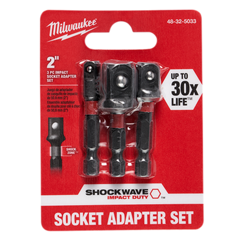 Milwaukee 48-32-5033 - Set of 3 SHOCKWAVE Impact Socket Adapters
