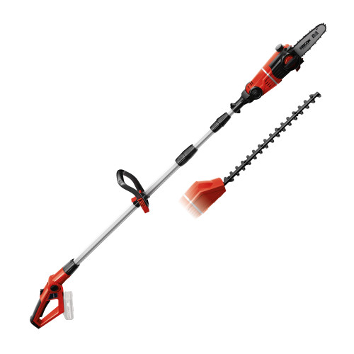 Einhell 3410789 - 18V Cordless 2 in 1 Telescopic 8" Pole Chain Saw & 18" Hedge Trimmer Kit - GE-HC 18 Li T-Solo (Tool Only)