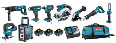 Makita DLX9011M - 18V LXT Cordless 9 Tool Combo Kit (4.0 Ah x3)