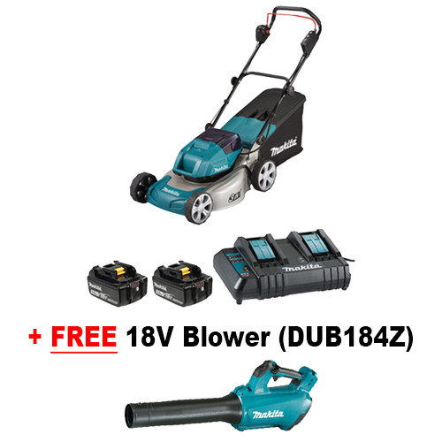 Makita DLM463PT2 - 18Vx2 18" Cordless Lawn Mower Kit