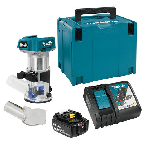 Makita DRT50T1JX4 - 18V LXT Brushless Cordless Compact Router (5.0 Ah Kit)