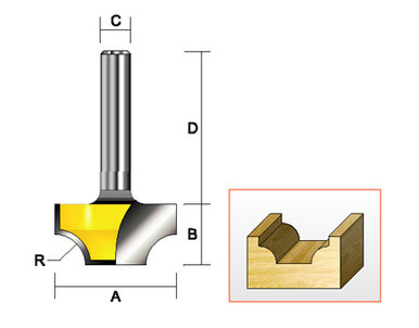 Kempston 209021 - Beading Bit, 1/2" x 7/16"