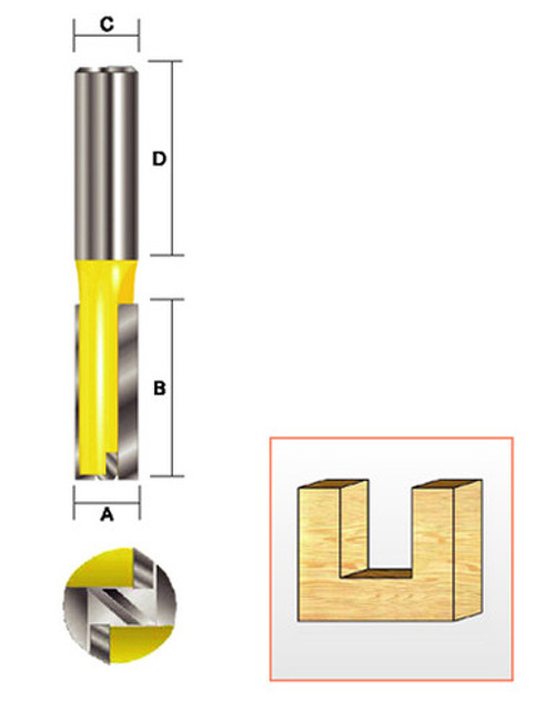 Kempston 106475 - Straight Bit w/Bottom Cutter, 7/8" x 1-1/4"