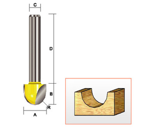 Kempston 203441 - Core Box Bit, 1" x 3/4"