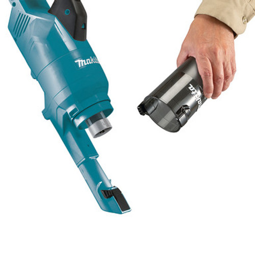 Makita DCL286FRF - 18V LXT Brushless Cordless 250 ml Stick Vacuum Cleaner w/Cyclone Attachment, Teal (3.0Ah Kit)