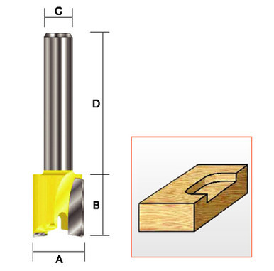 Kempston 108011 - Hinge Mortising Bit, 1/2" x 1/2"