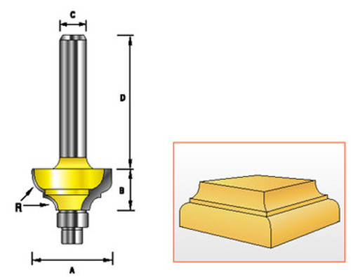 Kempston 98003 - Miniature Classical Ogee Bit, 1/8" Radius