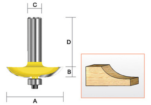 Kempston 406011 - Panel Raiser - Cove Bit, 2" x 13/32"