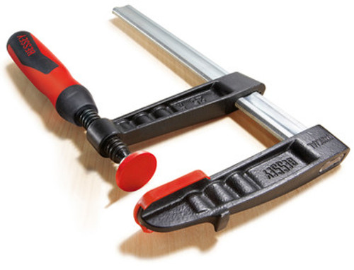 Bessey TG4.008+2K - Clamp, woodworking, F-style, 2K handle, replaceable pads, 4 In. x 8 In., 880 lb