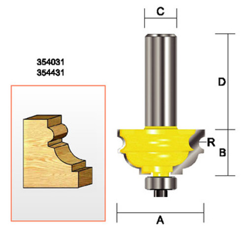 Kempston 354031 - Multi-Molding Bit, 3/32" Radius