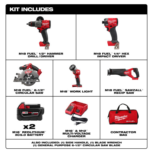 Milwaukee 3697-25 - M18 FUEL 5-Tool Combo Kit