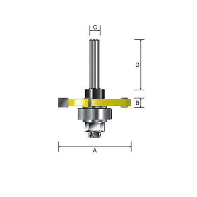 Kempston 704251 - 3-Wing Slot Cutter, 1/4" Length