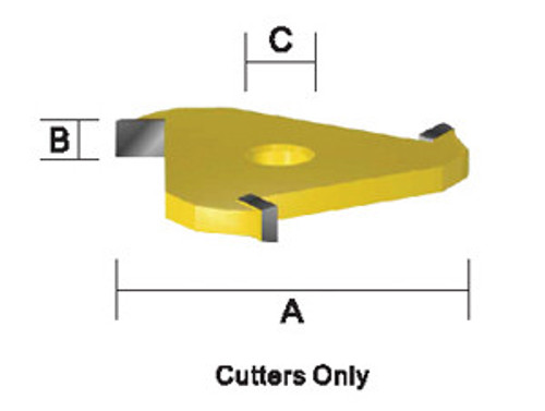 Kempston 704851 - 3-Wing Slot Cutter, 1/4" Length