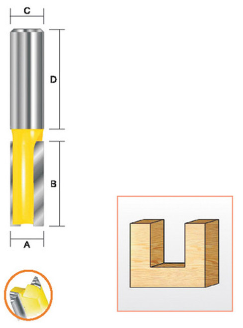 Kempston 104431 - Straight Bit, 3/8" x 1"