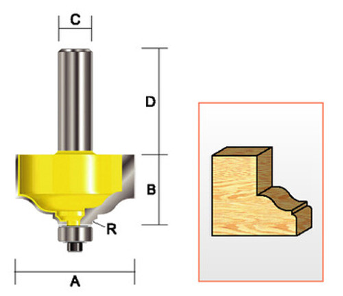 Kempston 359481 - Specialty Molding Bit, 1-3/4" x 1"