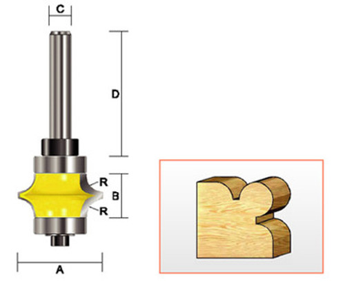 Kempston 316031 - Full Bead Bit, 3/16" Radius