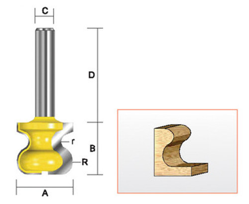 Kempston 502011 - Drawer Pull Bit, 3/4" x 11/16"