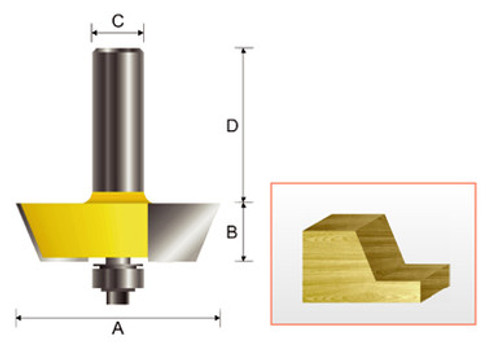 Kempston 342411 - Raised Panel Bit, Shaker Style