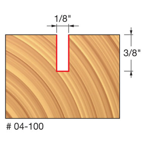 Freud 04-100 - 1/8" (Dia.) Double Flute Straight Bit