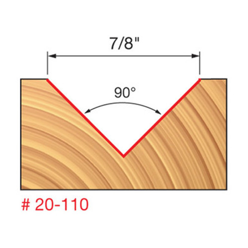 Freud 20-110 - 7/8" (Dia.) V Grooving Bit