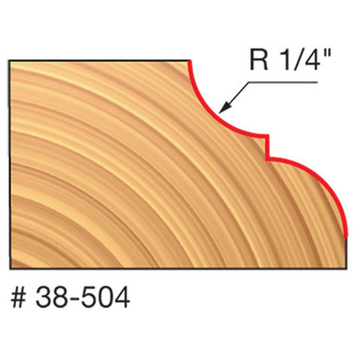 Freud 38-504 - 1-1/2" (Dia.) Classical Bold Cove & Round Bit