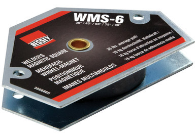 Bessey WMS-6 - Magnet, magnetic square, 30/45/60/75/90 degree angles, 35 lbs pul