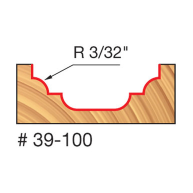 Freud 39-100 - 3/32" Radius Cove & Bead Groove Bit