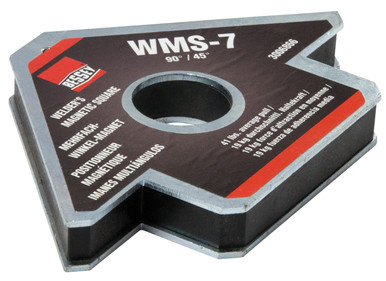 Bessey WMS-7 - Magnet, magnetic square, arrow shape, 90/45 degrees, 41 lbs pull