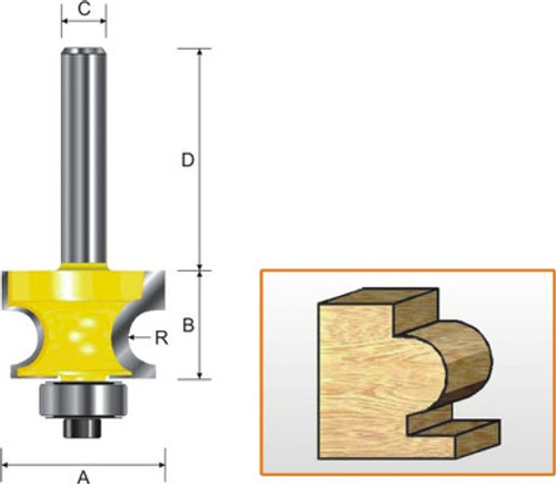 Kempston 319471 - Edge Beading Bit, 3/8" Radius