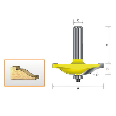 Kempston 404011 - Panel Raiser - Ogee Bit, 2" x 1/2"