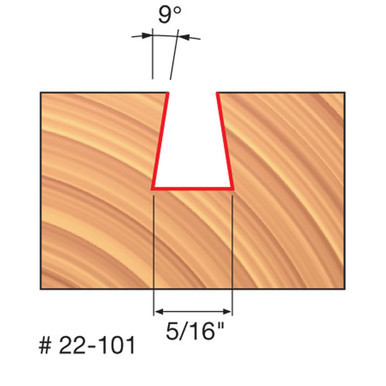 Freud 22-101 - 5/16" (Dia.) Dovetail Bit
