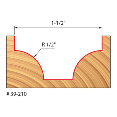 Freud 39-210 - 1/2" Radius Ovolo Bit