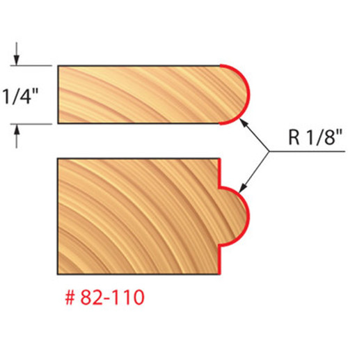 Freud 82-110 - 1/8" Radius Half Round Bit