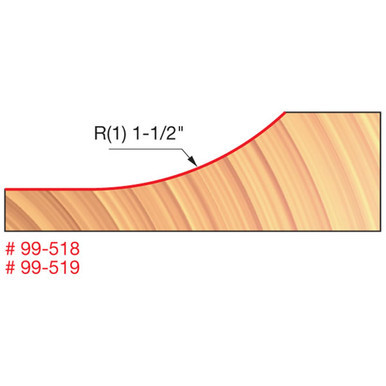 Freud 99-518 - 3-1/2" (Dia.) Raised Panel Bit (Quadra-Cut)
