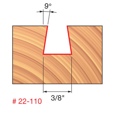 Freud 22-110 - 3/8" (Dia.) Dovetail Bit
