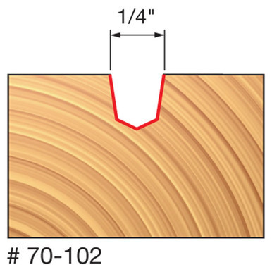 Freud 70-102 - 1/4" (Dia.) V Veining Bit