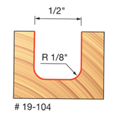Freud 19-104 - 1/8" Radius Dish Carving Bit