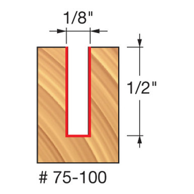 Freud 75-100 - 1/8" (Dia.) Up Spiral Bit