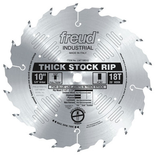 Freud LM71M010 - 10" Thick Stock Rip Blade