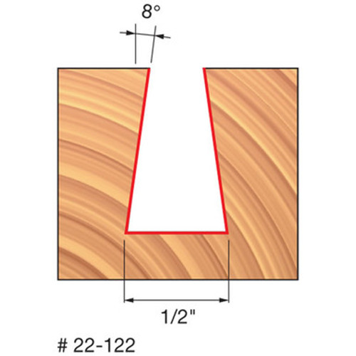 Freud 22-122 - 1/2" (Dia.) Dovetail Bit