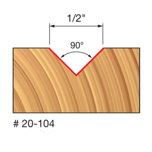 Freud 20-104 - 1/2" (Dia.) V Grooving Bit